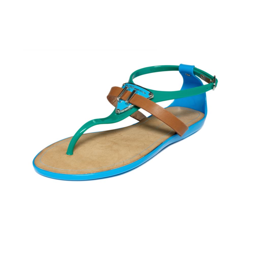 Bcbgeneration Calantha Flat Jelly Sandals in Blue (pacific blue) | Lyst