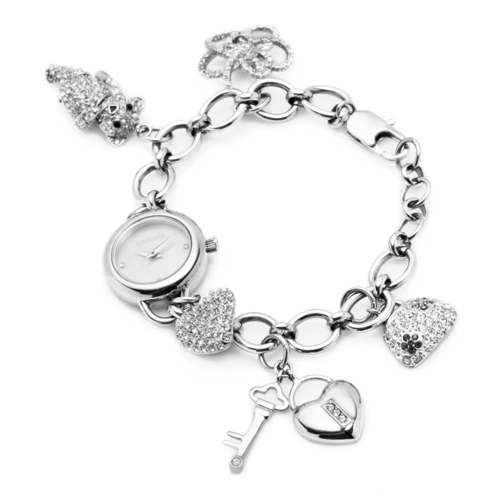Lyst Carolee Womens Stainless Steel Charm Bracelet 22mm in Metallic