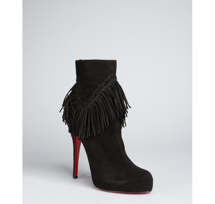 louboutin fringe boots