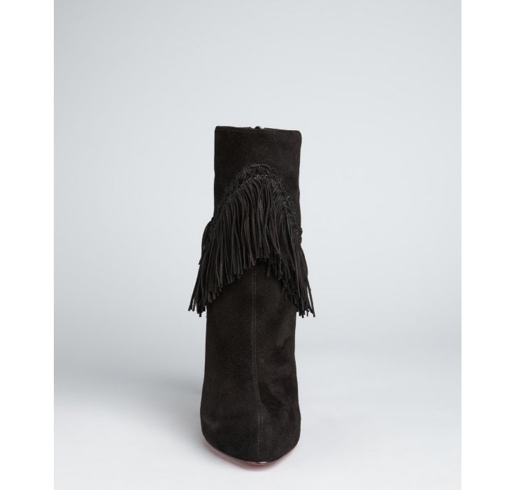 louboutin black suede boots