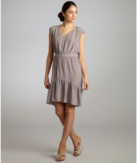 Geren ford silk cascade ruffle dress #3