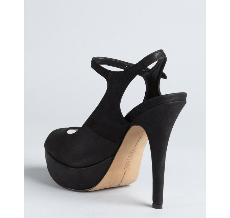 peep toe ankle strap pumps