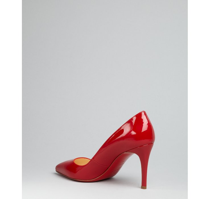 Artesur ? christian louboutin pointed-toe pumps Red patent leather  