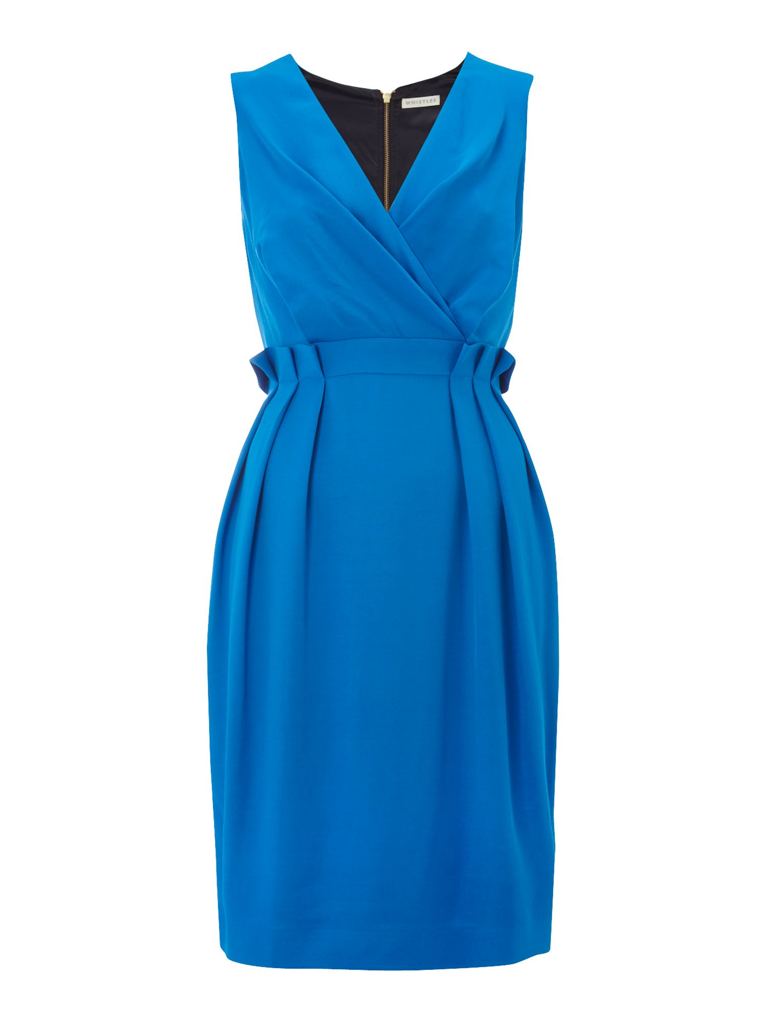 Whistles Ellie Drape Front Dress in Blue Lyst