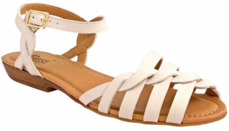 G.h. Bass & Co. Clementine Flat Sandals in White | Lyst