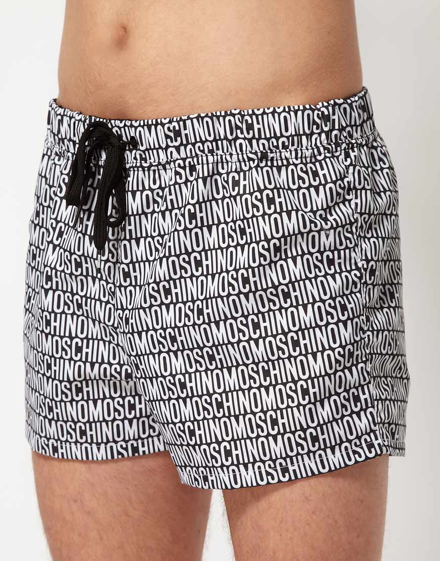 Moschino Moschino Logo Swim Shorts in Black for Men | Lyst