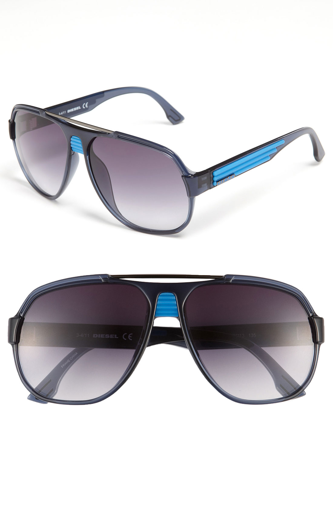 Diesel Sunglasses in Blue for Men (black/ blue) | Lyst