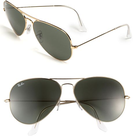 Ray-ban Large Original Aviator 62mm Sunglasses in Gray (smoke mirror xl ...