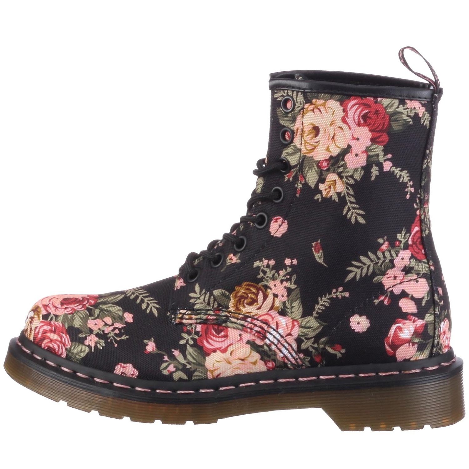 Dr. martens Dr Martens 8 Eye Victorian Print Ankle Boots, Floral in ...