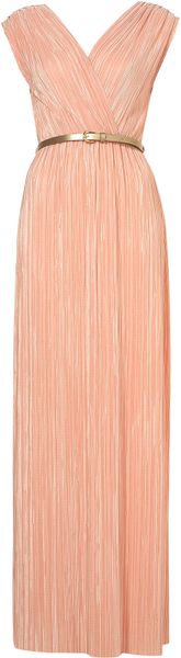 Topshop Grecian Maxi Dress By Oh My Love in Pink (peach) | Lyst