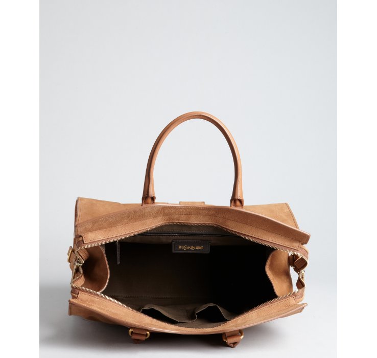 Saint laurent Whiskey Brushed Leather Cabas Chyc Tote Bag in Brown ...  