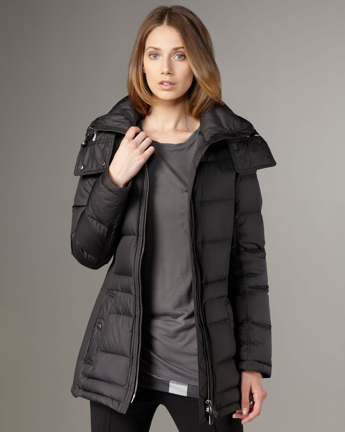 women's burberry puffer coat