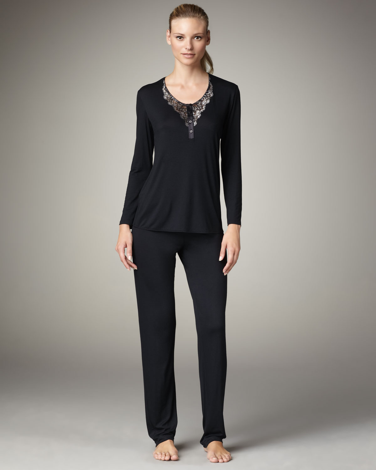 La Perla Brunello Pajamas in White (nero\nero\black) | Lyst