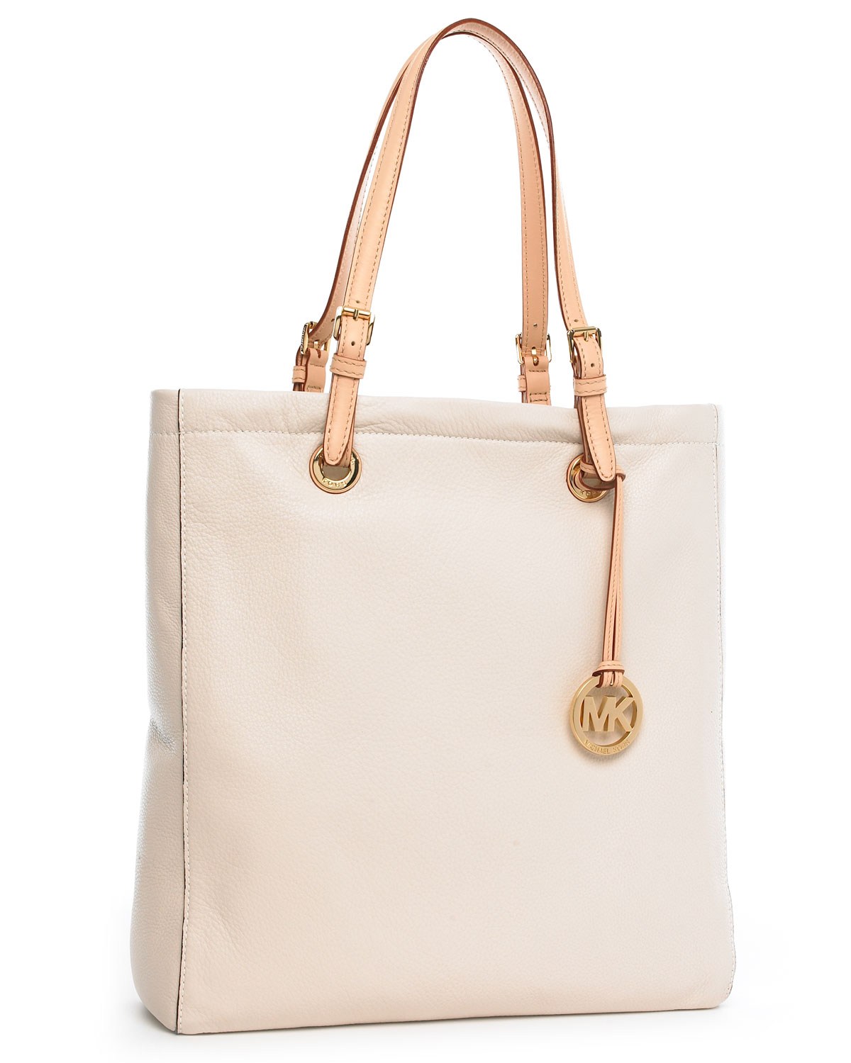 Michael michael kors Leather Tote, Vanilla White in Natural | Lyst