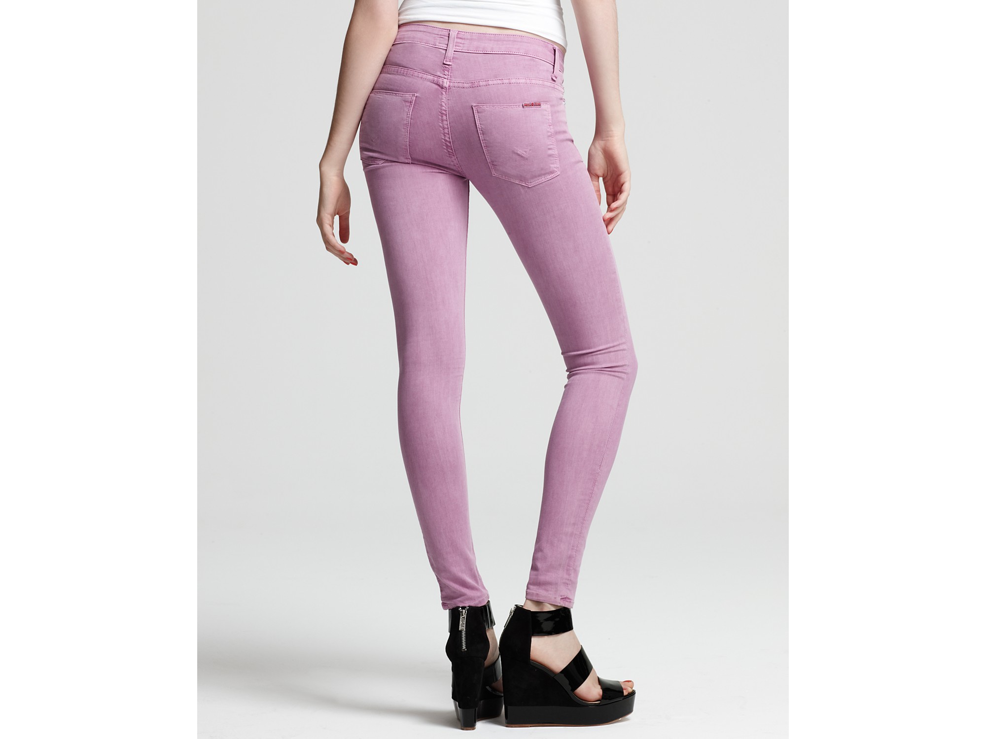 purple skinny pants