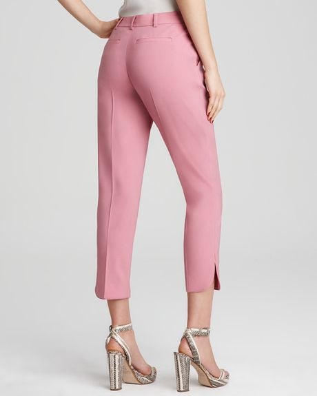 Rachel Roy Tropical Mandarin Cropped Pants in Pink (rose metallic) | Lyst