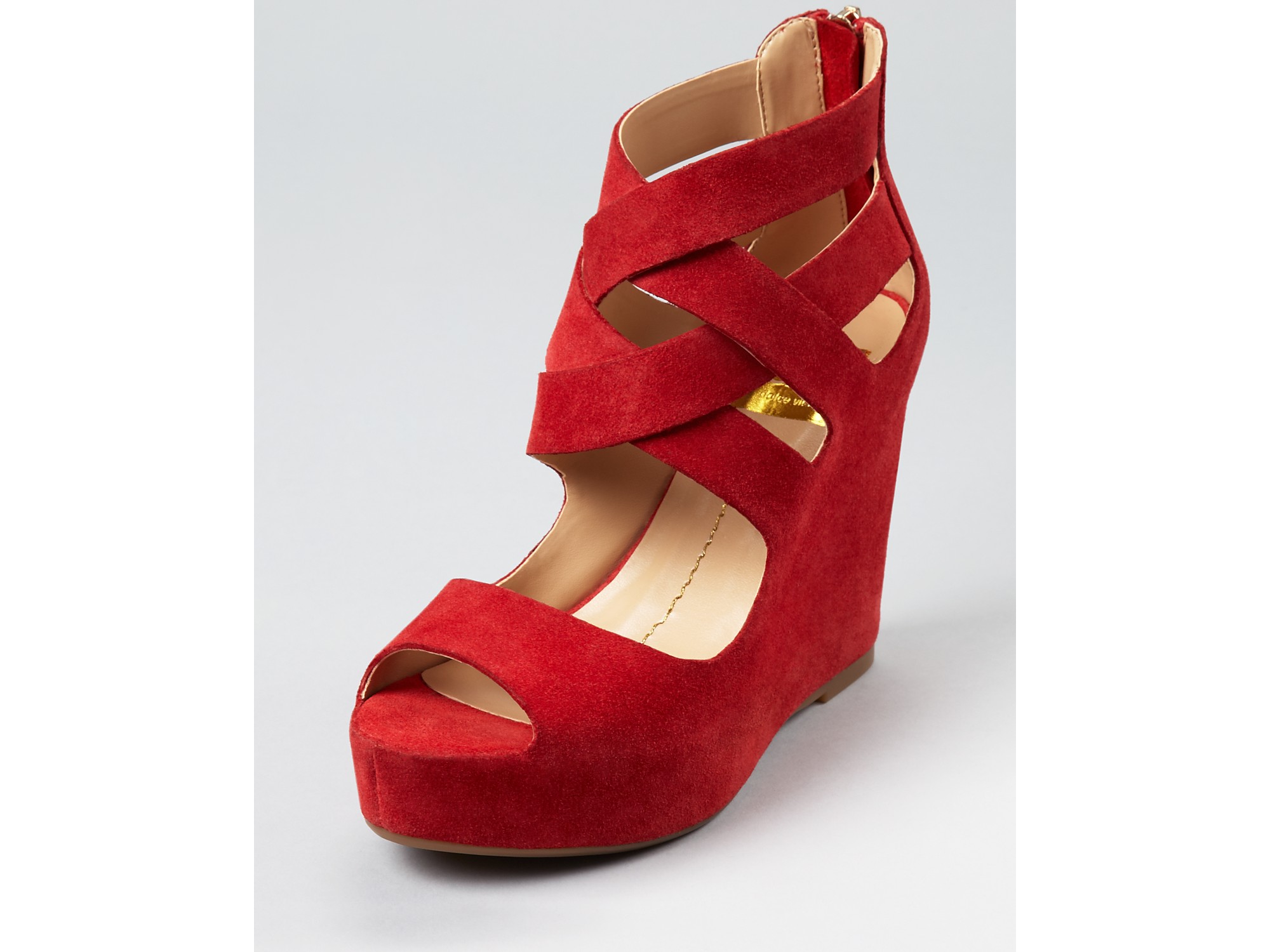 Lyst - Dolce vita Dv Wedges Jude Strappy in Red