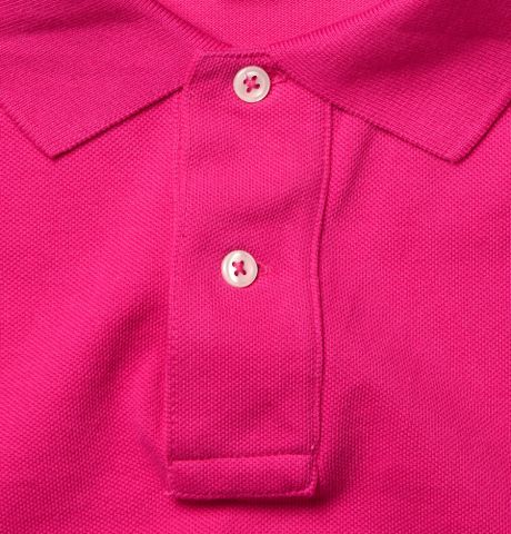 Polo Ralph Lauren Custom Fit Cotton Piqué Polo Shirt in Pink for Men | Lyst