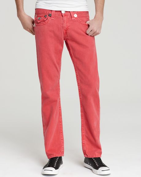 True Religion Jack Overdyed Tonal Super T Jeans in Red in Red for Men ...