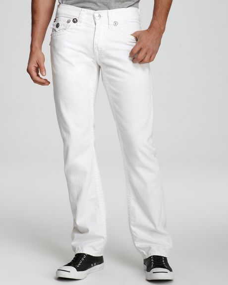 True Religion Ricky Straight Leg Jeans in Optic White in White for Men ...