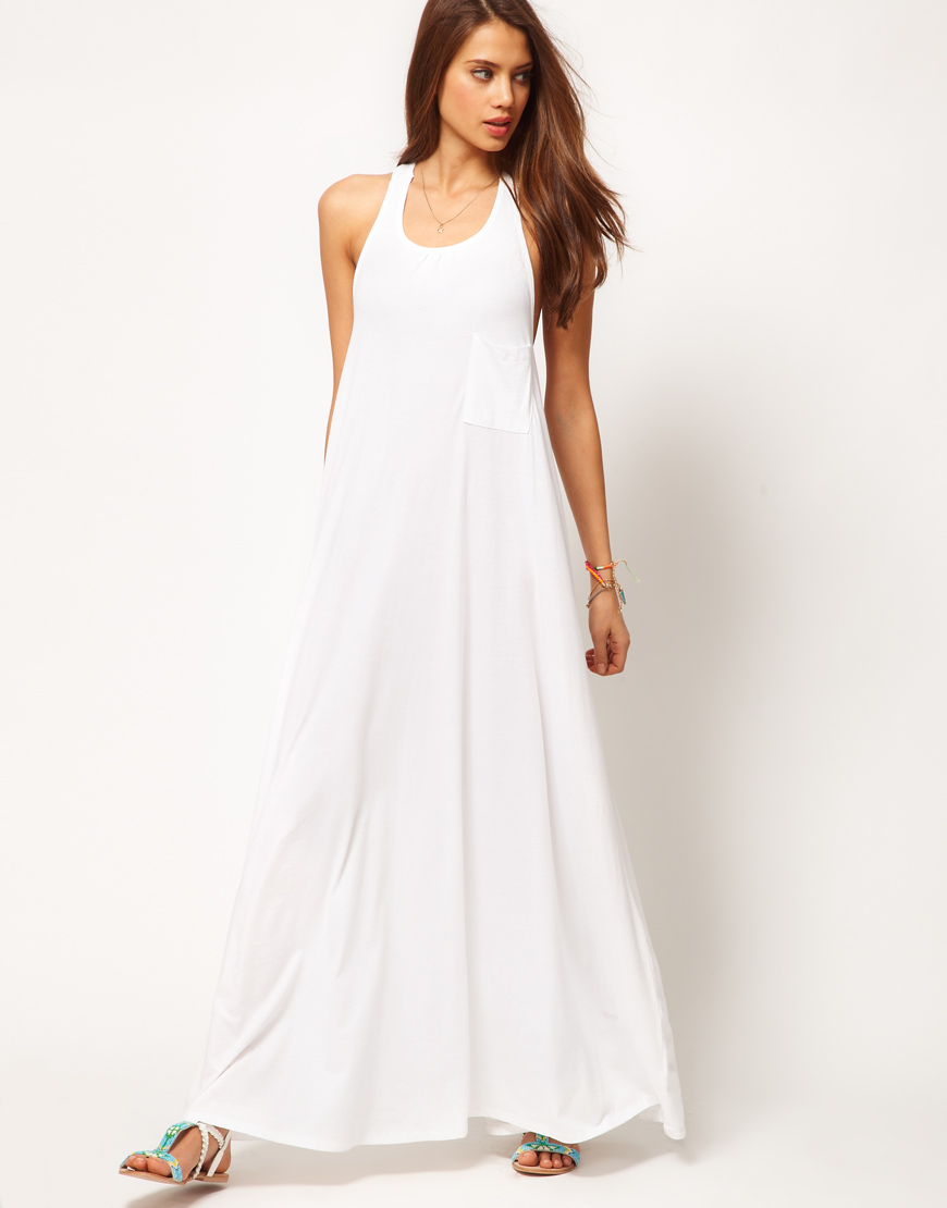 Lyst - Asos Collection Asos Maxi Dress with Triple Strap Back Detail in ...