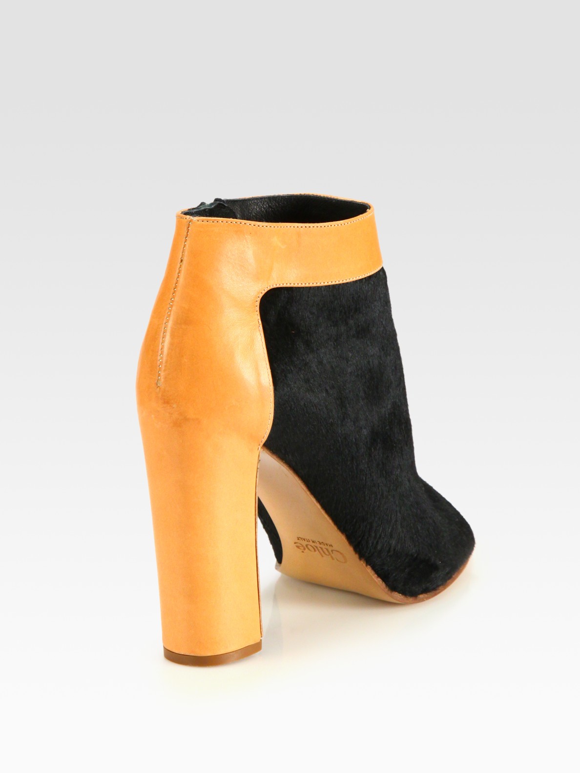 pony hair ankle boots