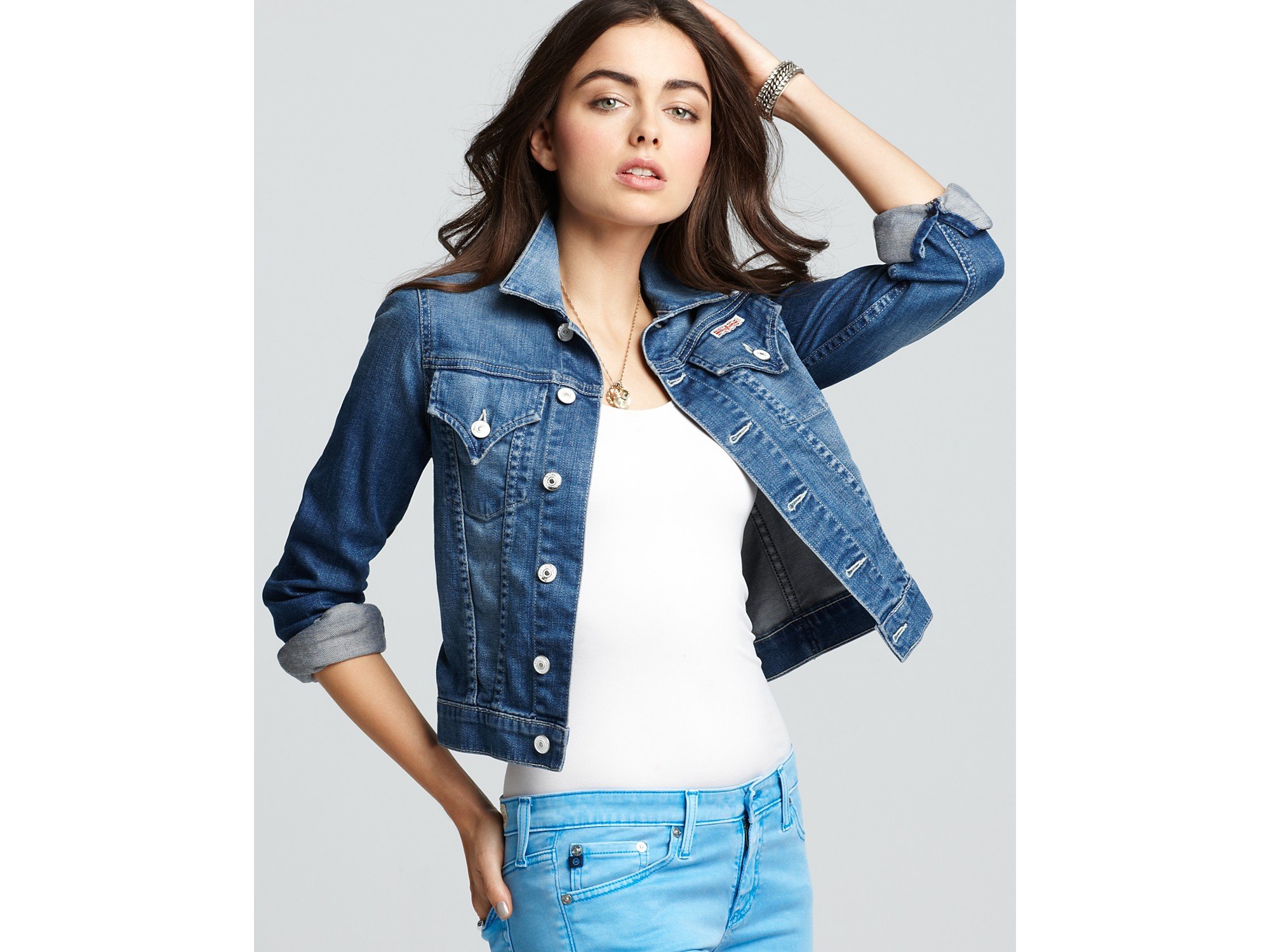 Hudson Jeans Jacket Catalina Signature Denim Jacket In Blue Lyst