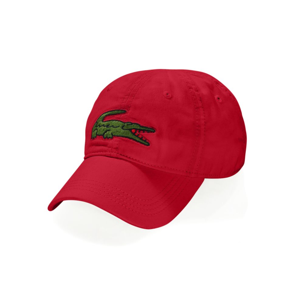 Lacoste Oversized Croc Hat in Red for Men | Lyst