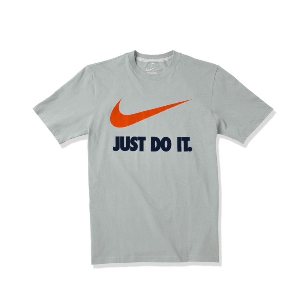 Nike Just Do It Swoosh Tee in Gray for Men (dark grey heather) | Lyst