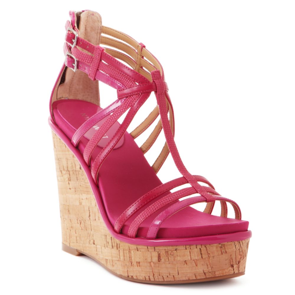 Lyst - Nine West Romancing Wedge Sandals in Red