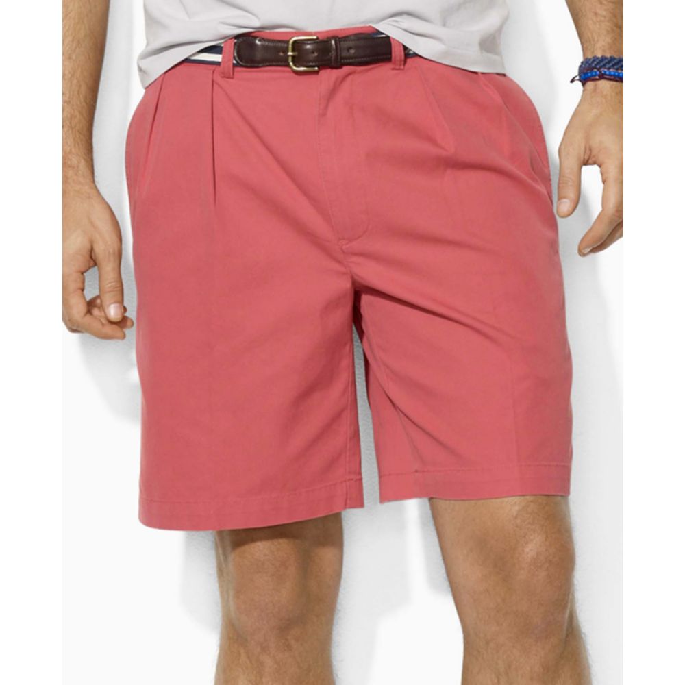 Lyst Ralph Lauren Tyler Pleated Tissue Chino Shorts In Red For Men