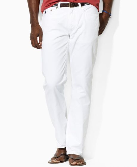 Ralph Lauren Big and Tall Classic 5pocket Pants in White for Men | Lyst