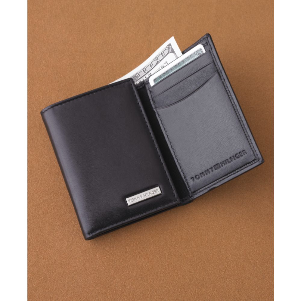 Lyst Tommy Hilfiger Leather Trifold Wallet in Natural for Men