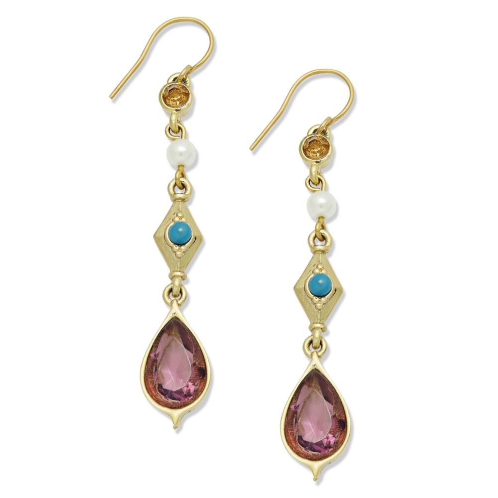 Lauren By Ralph Lauren 14k Goldplated Multicolor Bead Drop Earrings in ...