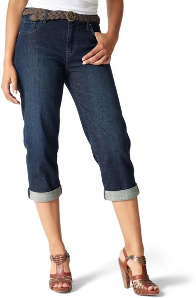 Levi's Jeans 515 Cuffed Straight Leg Capris Collective Blue Wash in ...