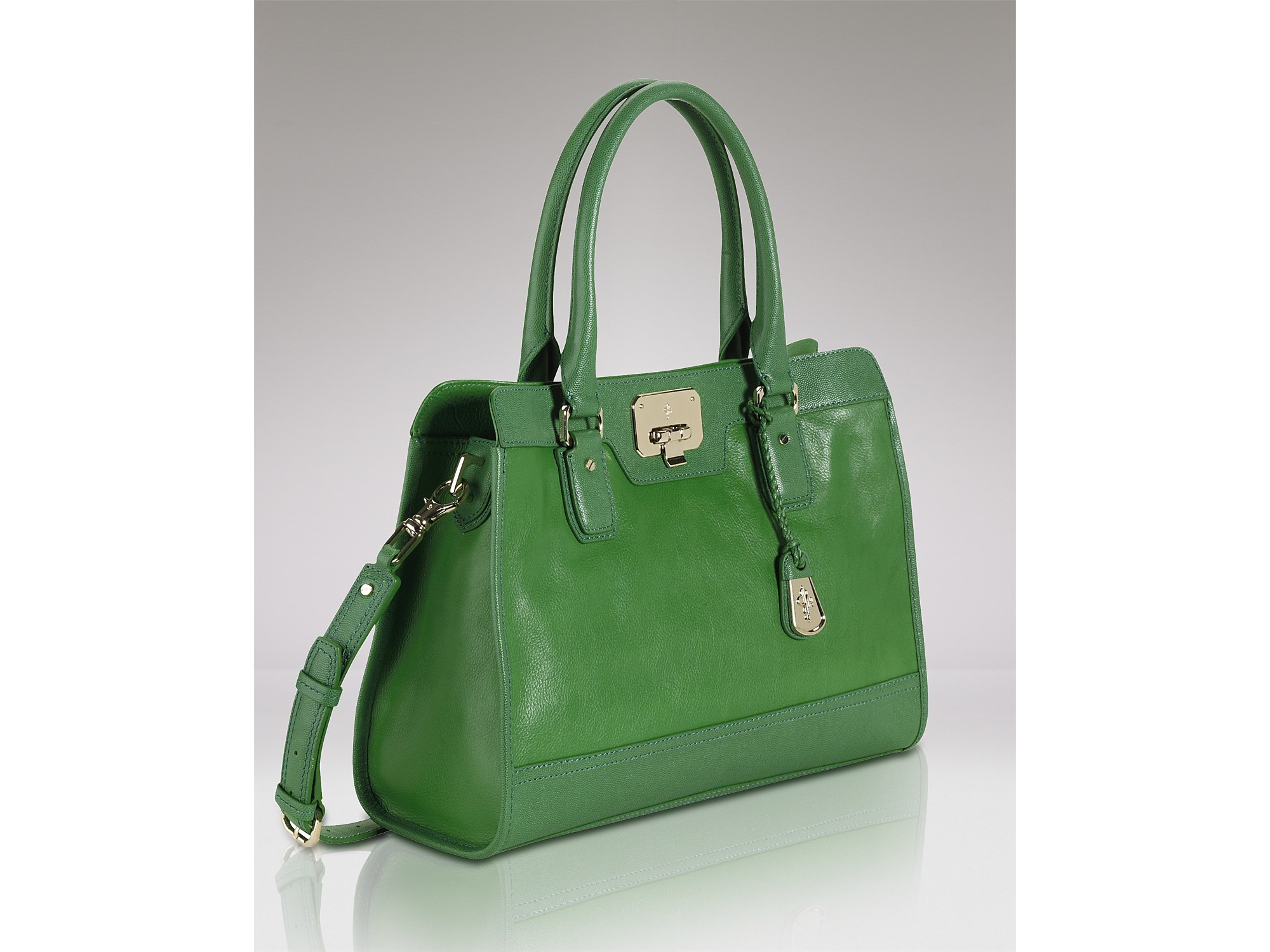 Lyst Cole Haan Handbag Vintage Valise In Green Gallery