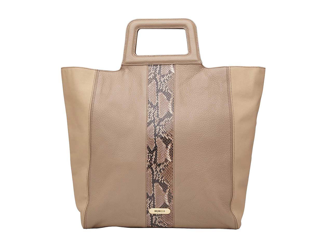 Mimco Crescent Tote in Brown Lyst