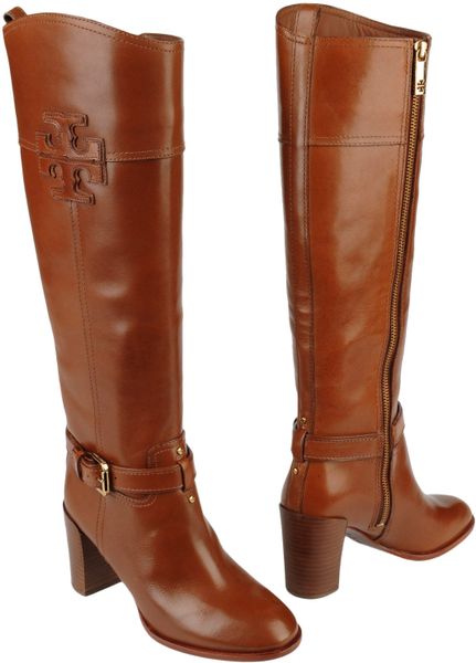 Tory Burch Highheeled Boots in Brown | Lyst