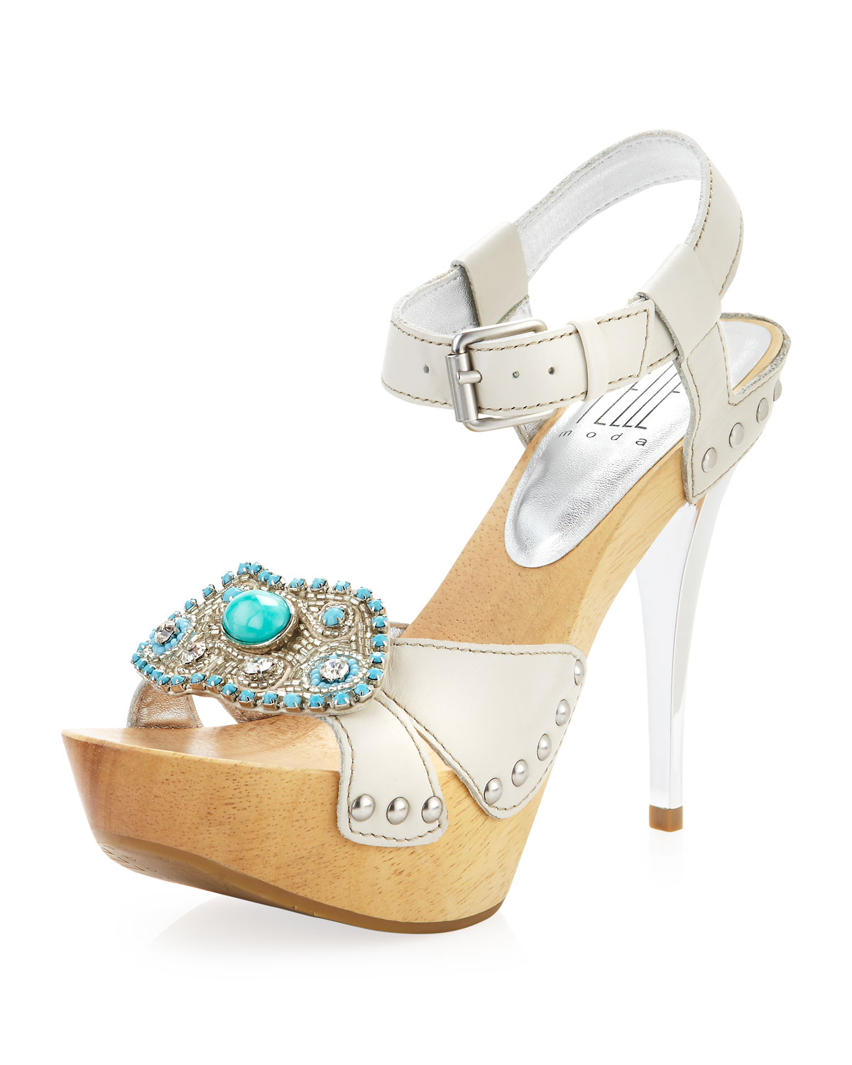 Pelle moda Basil Platform Sandal Air in White | Lyst