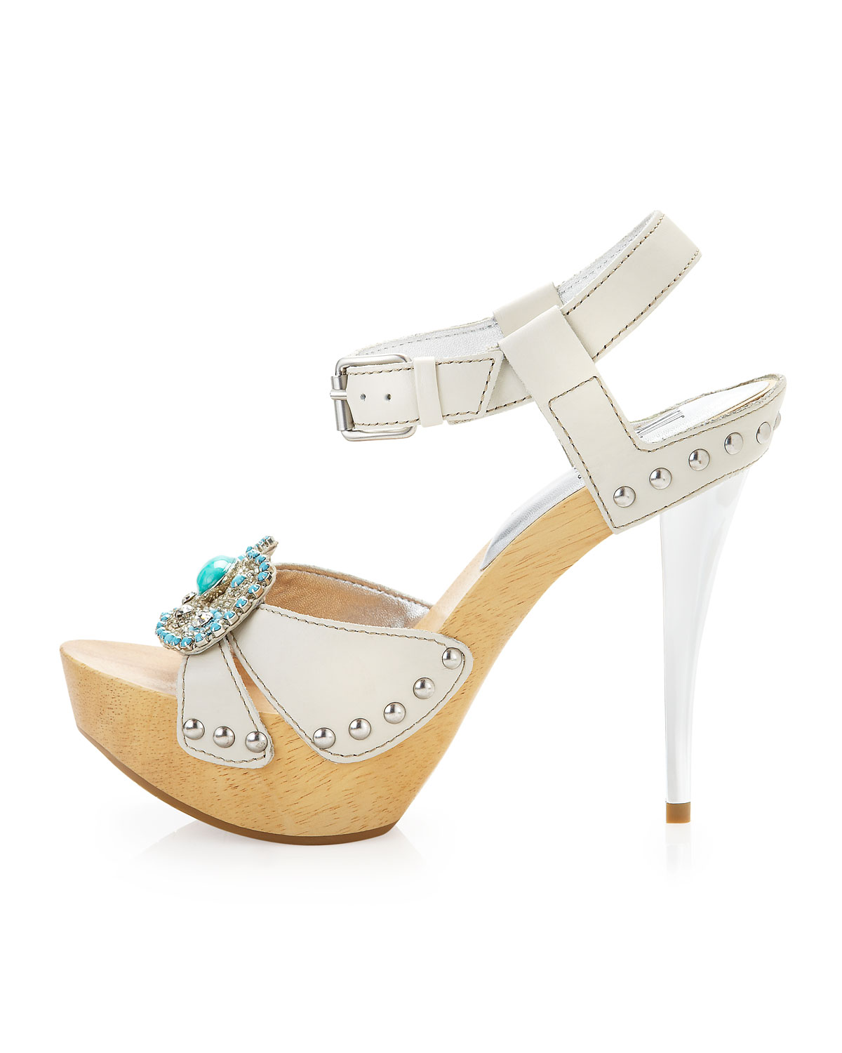 Pelle moda Basil Platform Sandal Air in White | Lyst