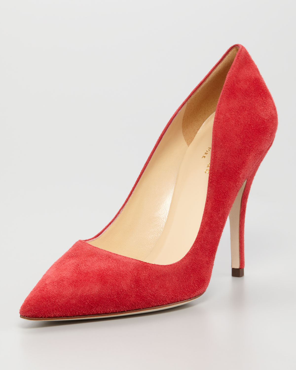 Kate Spade Licorice Suede Pump in Red (black) | Lyst