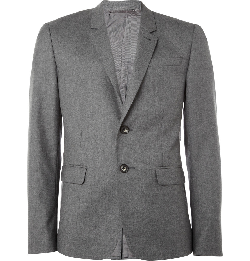 Aubin & Wills Huntstaw Worsted Wool Suit Blazer in Gray for Men | Lyst