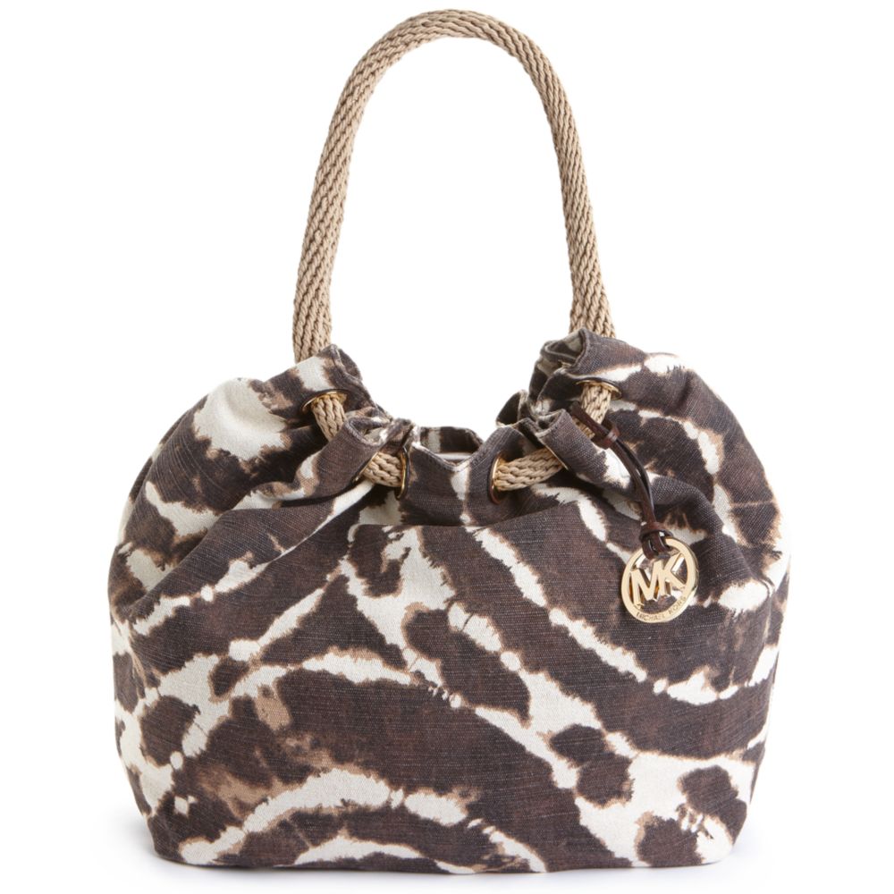 Lyst Michael Kors Brasil Tie Dye Marina Shoulder Tote In Brown Gallery