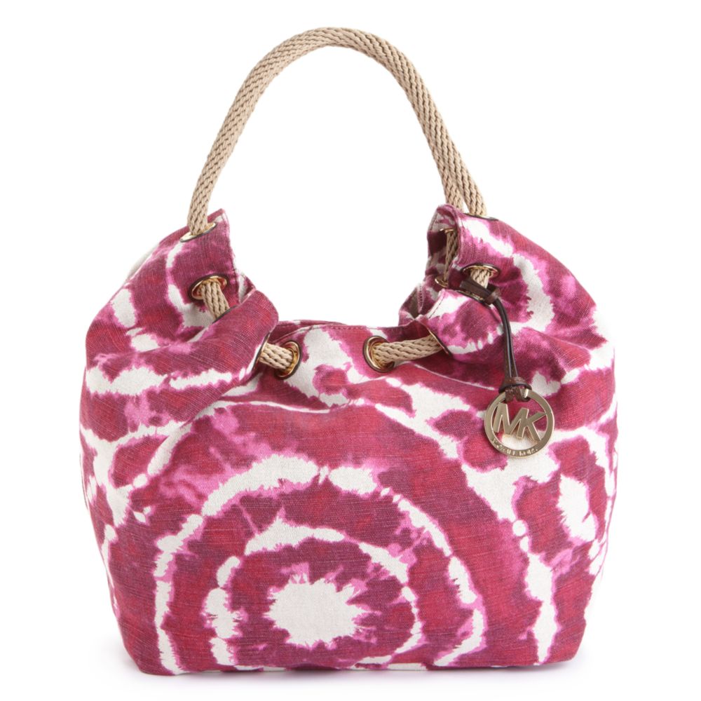 Lyst Michael Kors Brasil Tie Dye Marina Shoulder Tote In Red Gallery