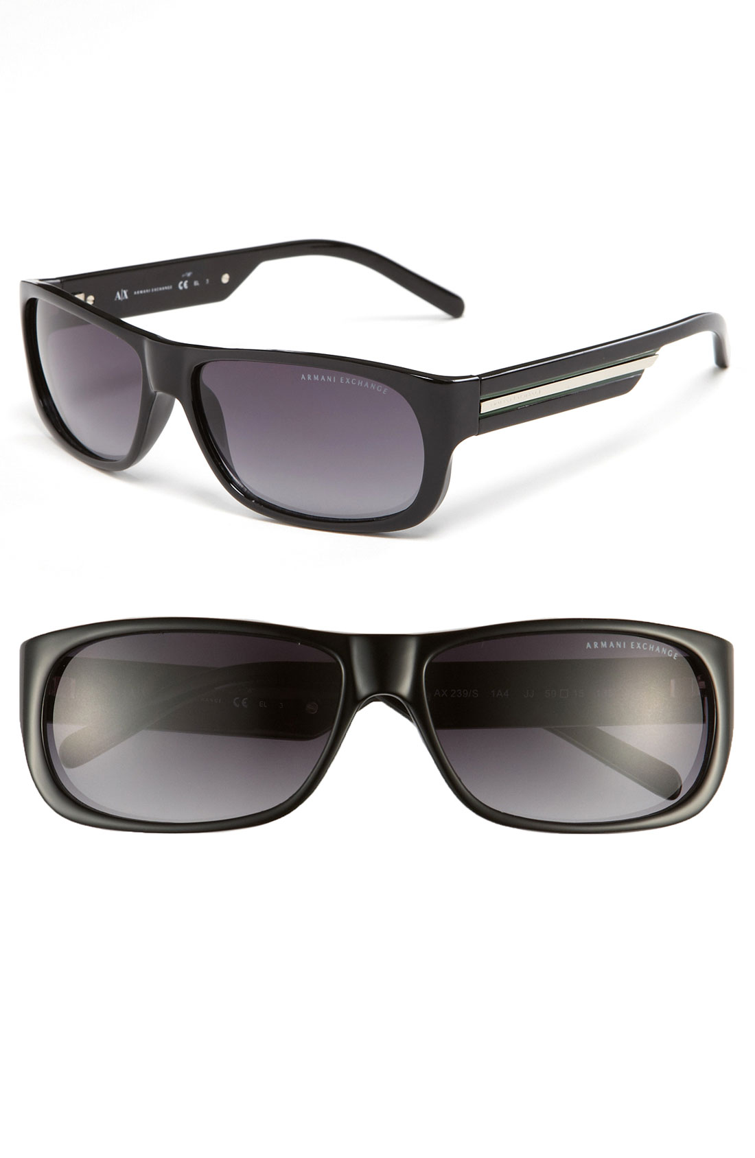 Armani Exchange Sunglasses in Black for Men (black palladium) | Lyst