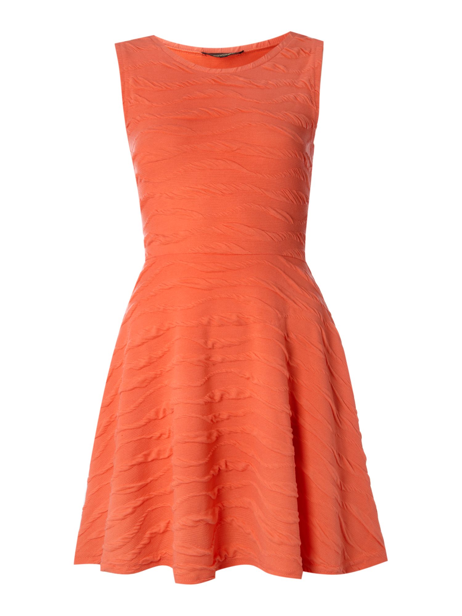Madam Rage Madam Rage Cut Out Skater Dress in Red (coral) | Lyst