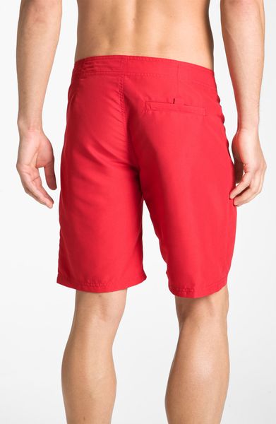 Obey No Lifeguard On Duty Swim Trunks in Red for Men | Lyst