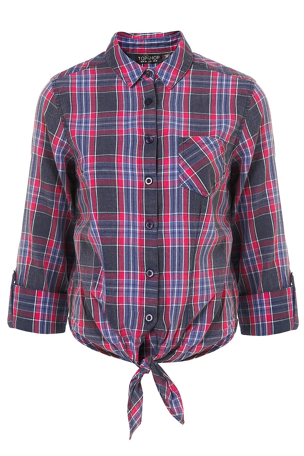 multi coloured checked shirt