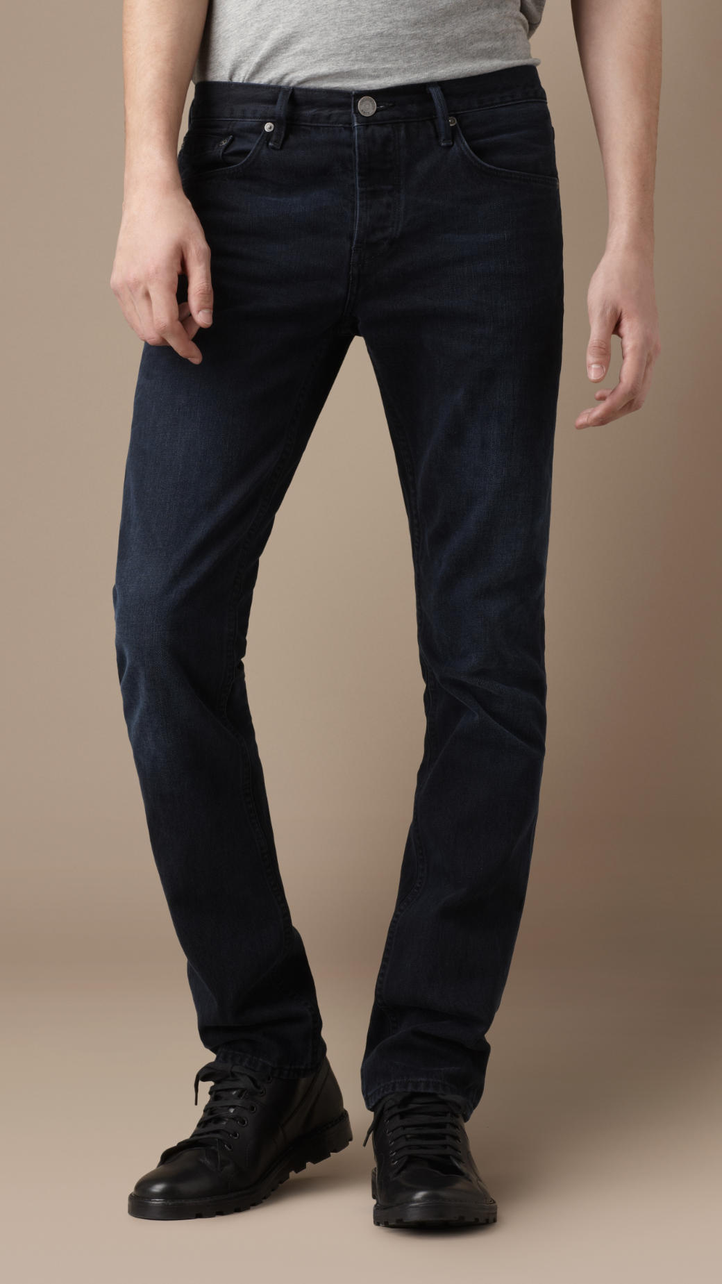 Burberry Steadman Dark Indigo Slim Fit Jeans in Blue for Men (black ...