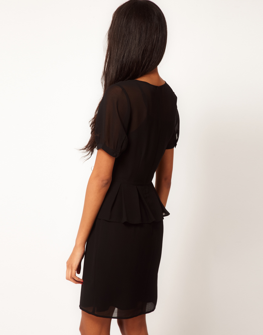 Short Pink Peplum Dress